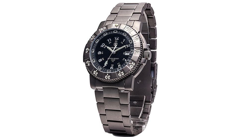 Smith &amp; Wesson Executive Tritium H3 Watch - 45 mm, Titanium, Black face SWW-357-T-BLK SWW-357-T-BLK