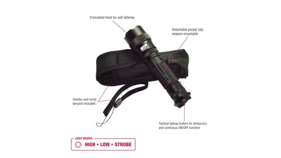 Smith &amp; Wesson M&amp;P12 LED Flashlight, Black body/White LED 110215