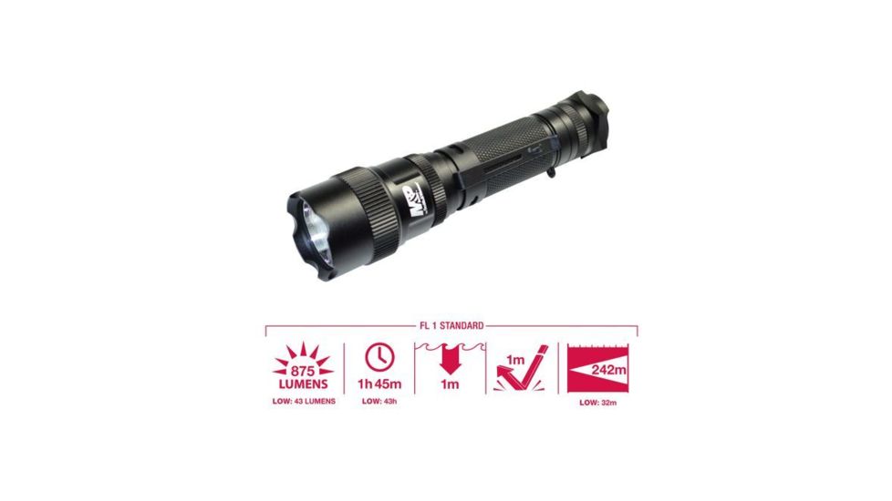 Smith &amp; Wesson M&amp;P12 LED Flashlight, Black body/White LED 110215