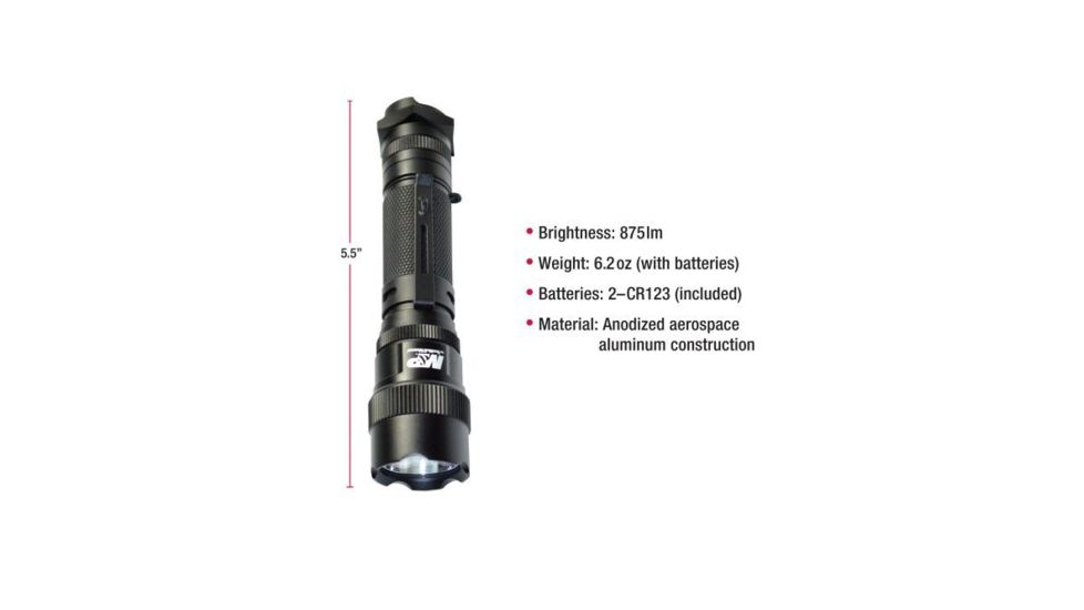 Smith &amp; Wesson M&amp;P12 LED Flashlight, Black body/White LED 110215