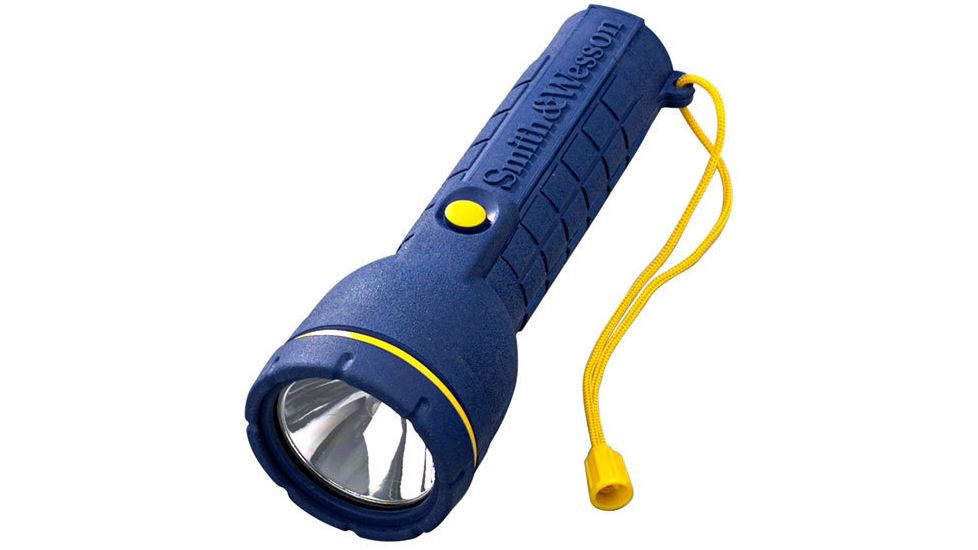 Smith &amp; Wesson Power-Tech 2D Rubber Flashlight with Krypton Bulb SW250BL