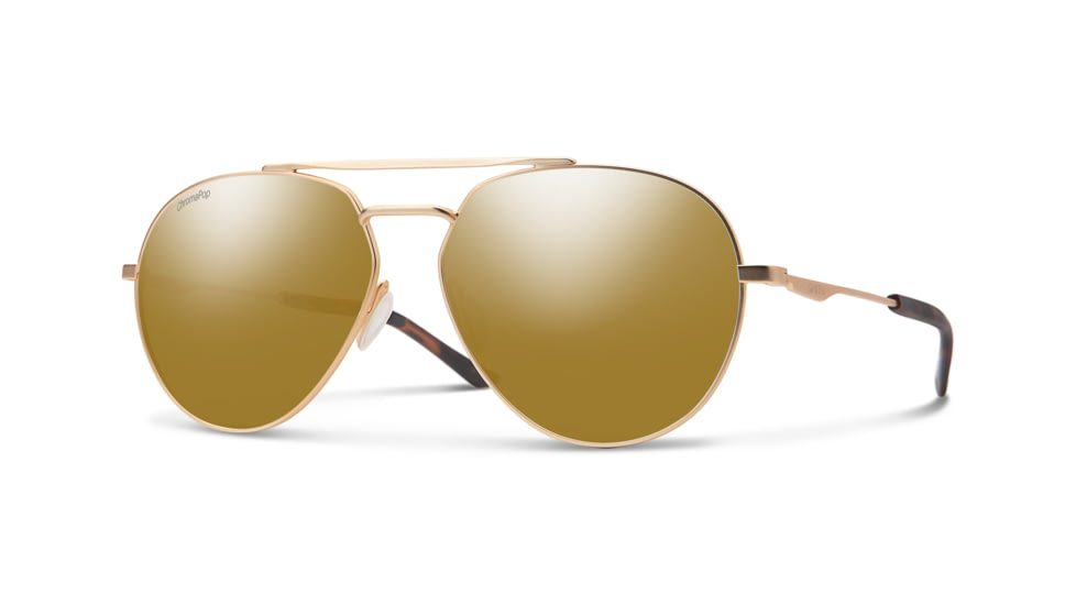 Smith Westgate Sunglasses, Matte Rose Gold Frame, Chromapop Bronze Mirror Lens, 2012410Y8600K