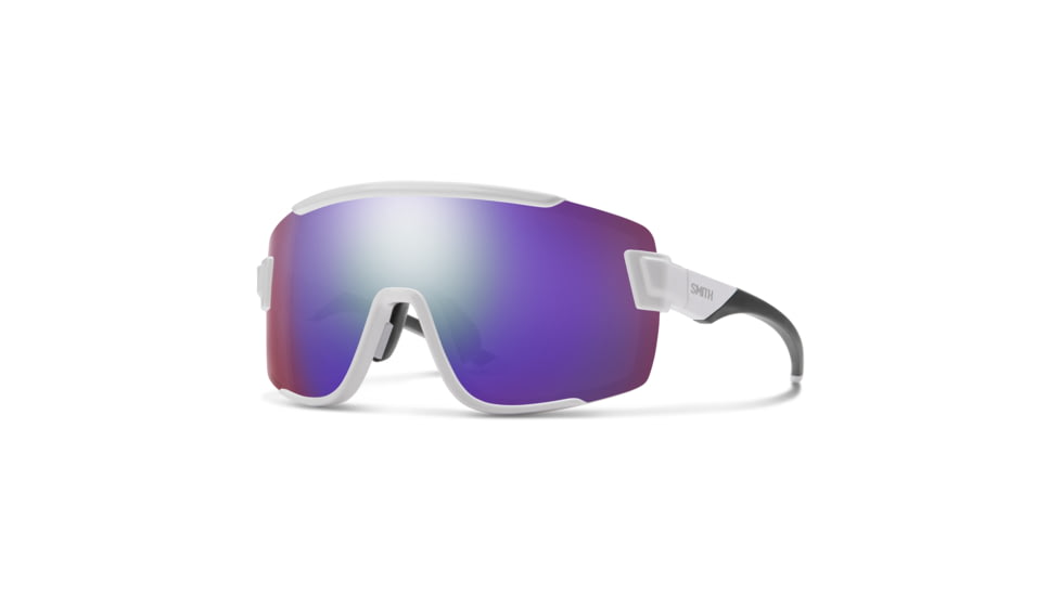 Smith Wildcat Sunglasses, White Frame, ChromaPop Violet Mirror Lens, 2015160BK99DI