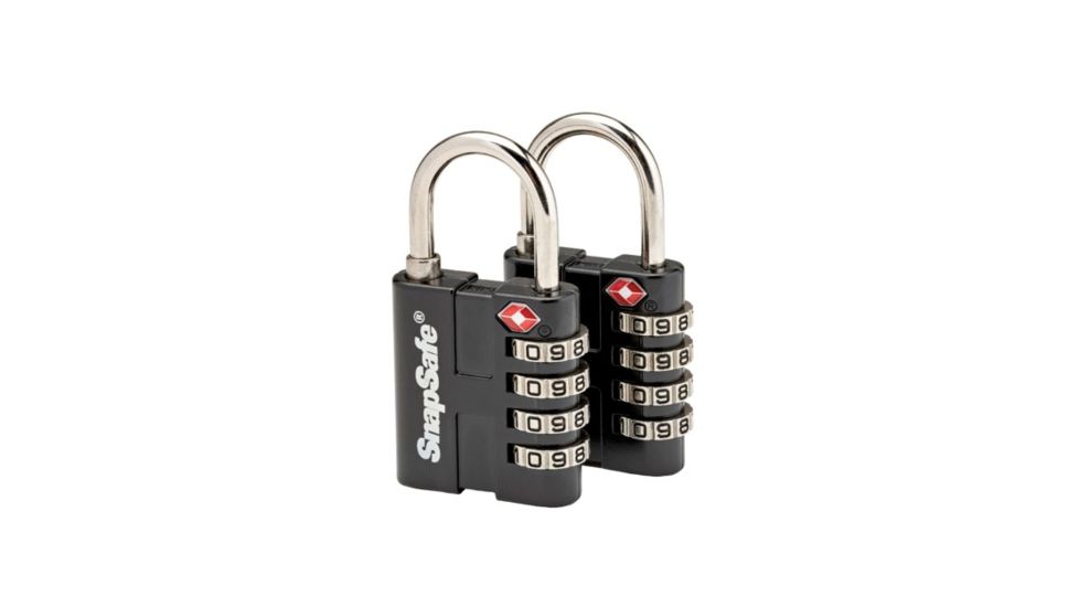 Snapsafe, A Hornady Company TSA Padlock, 2 Pack, Black, NSN N, 76020