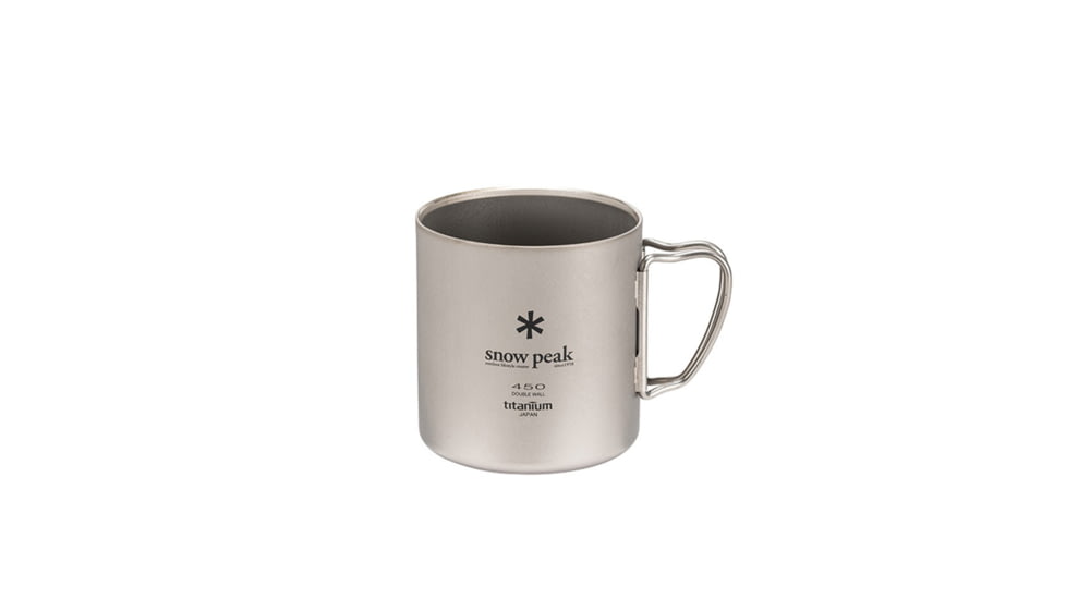 Snow Peak Titanium Double Wall Mug, Titanium, 450 ml, MG-153