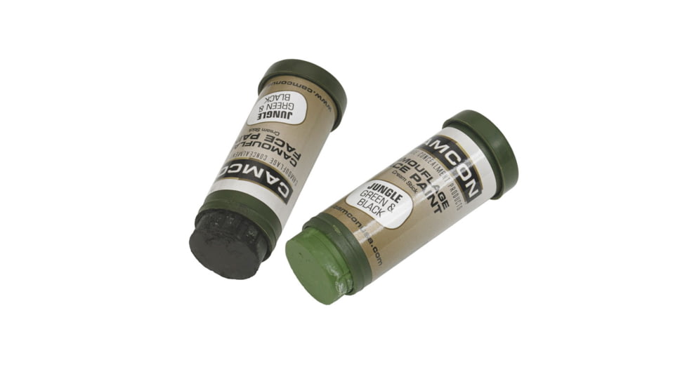 SnugPak Camcon Camouflage Face Paint, 2 Pack, Jungle Green &amp; Black, 61292