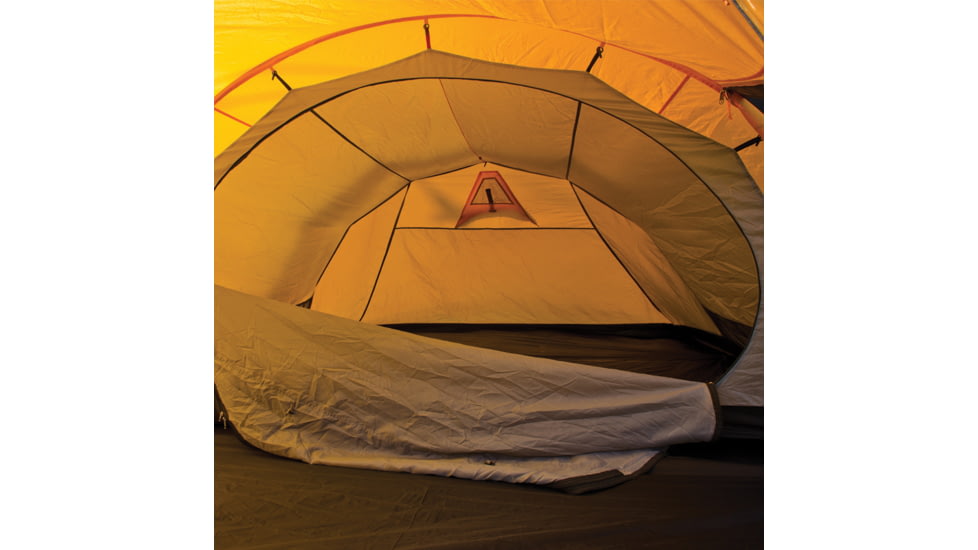 SnugPak Journey Quad Tent, 75D 185T Ripstop Polyester, Two Vents And Two Mesh Vented Doors, Sunburst Orange, 96004