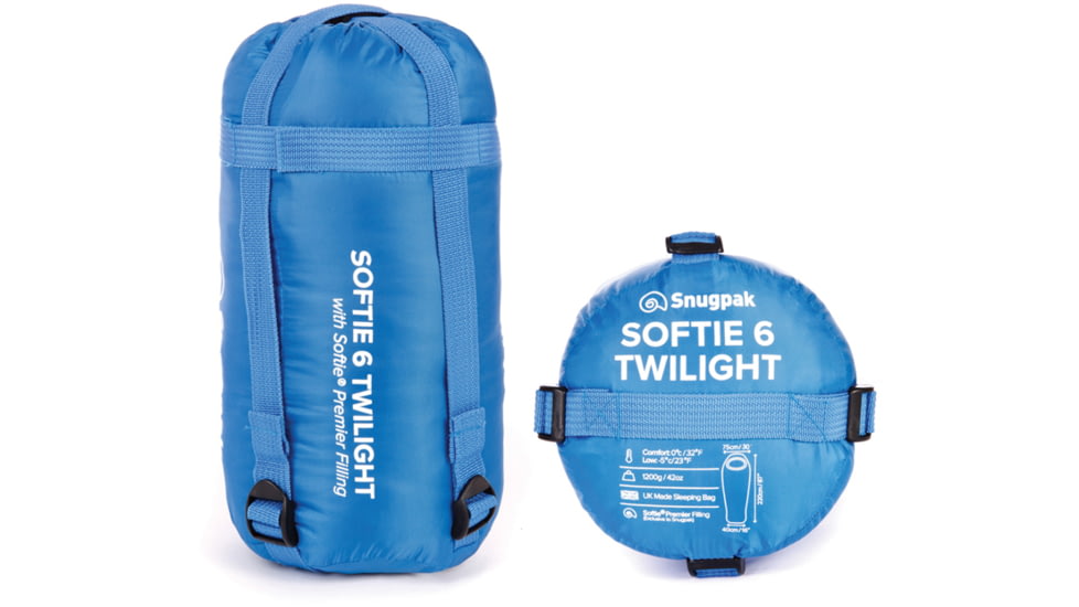SnugPak Softie 6 Twilight Sleeping Bag, Left, Blue, 91025