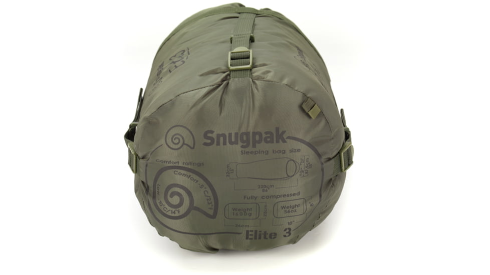 SnugPak Softie Elite 3 Sleeping Bag, Olive, 92820