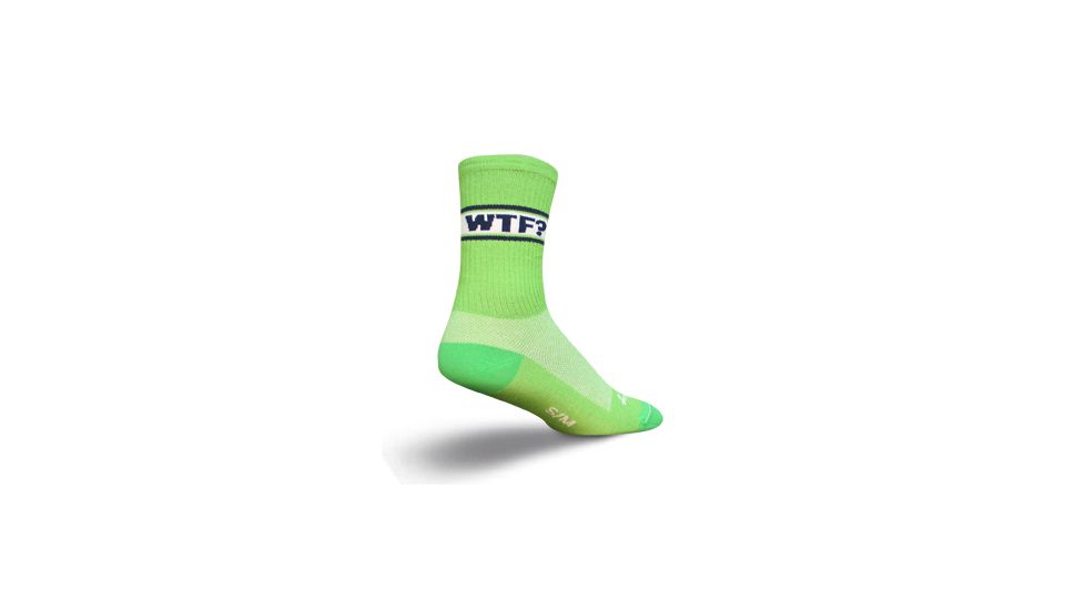 Sockguy Wtf 6'' Crew Green L/xl WTF L/XL
