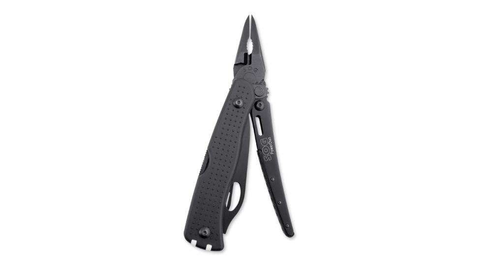 SOG PowerDuo Needle Nose Pliers Multiool w/ Nylon Sheath, Combined, BLK Oxide Finish, Black PD02N-CP