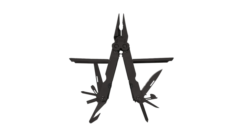 SOG PowerLock EOD Multiool w/ Nylon Sheath, 15ools Combined, BLK Oxide Finish, Black B69N-CP