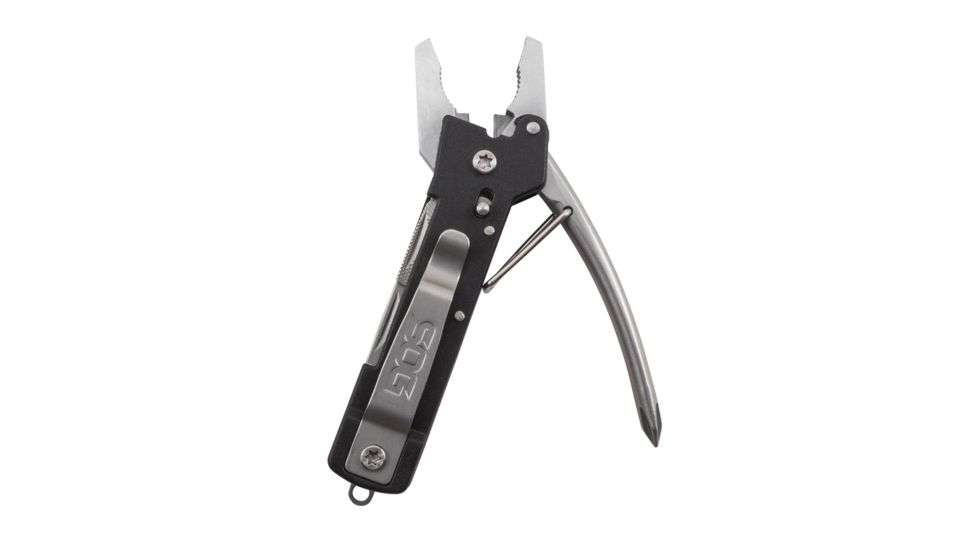 SOG Specialty Knives &amp; Tools Micro ToolClip Multi-Tool, Bead Blast, TC1001-CP