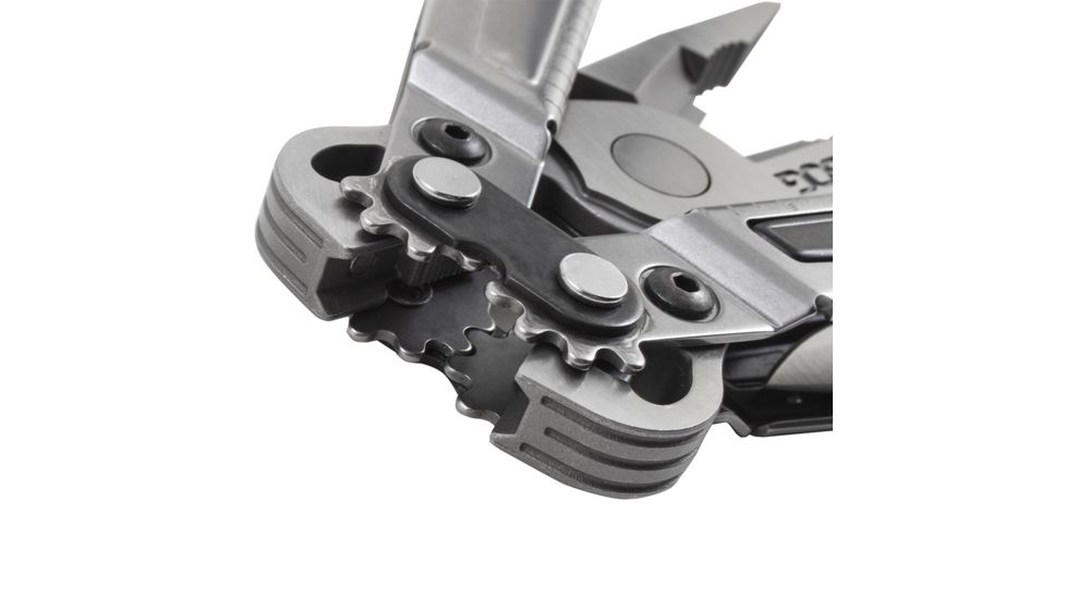 SOG Specialty Knives &amp; Tools PowerGrab Fabric Sheath Multi-Tool, w/ Hex Bit Kit, Satin, PM1001N-CP