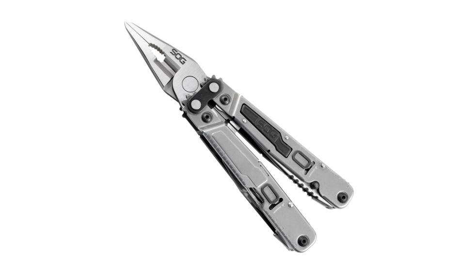 SOG Specialty Knives &amp; Tools PowerGrab Molded Sheath Multi-Tool, Satin, PM1001-CP