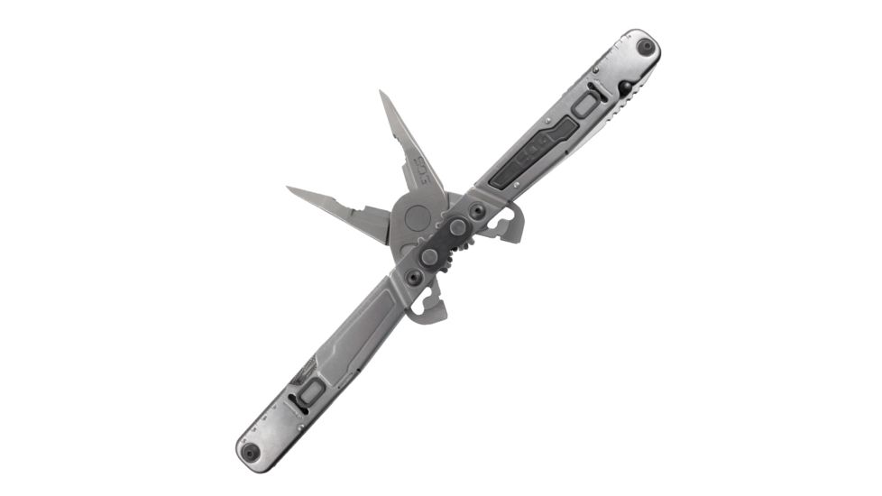 SOG Specialty Knives &amp; Tools PowerGrab Molded Sheath Multi-Tool, Satin, PM1001-CP