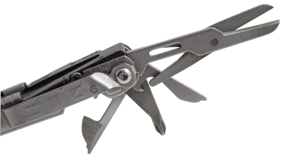 SOG Specialty Knives &amp; Tools PowerLitre Multi-Tool, Stainless Steel Blade, Stone Wash Finish, Grey/Grey, SOG-PL1001-CP