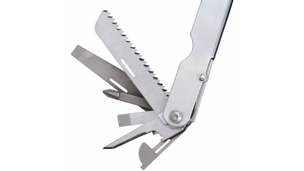 SOG Specialty Knives &amp; Tools PowerLock Multi-Tool w/ V-Cutter, Nylon Sheath, Silver/Satin, SOG-S62N-CP