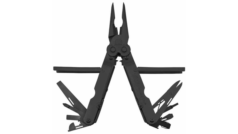 SOG Specialty Knives &amp; Tools Powerlock Traveler Multi-Tool,Black w/Sheath,Clam Pack SOGB61TR-CP