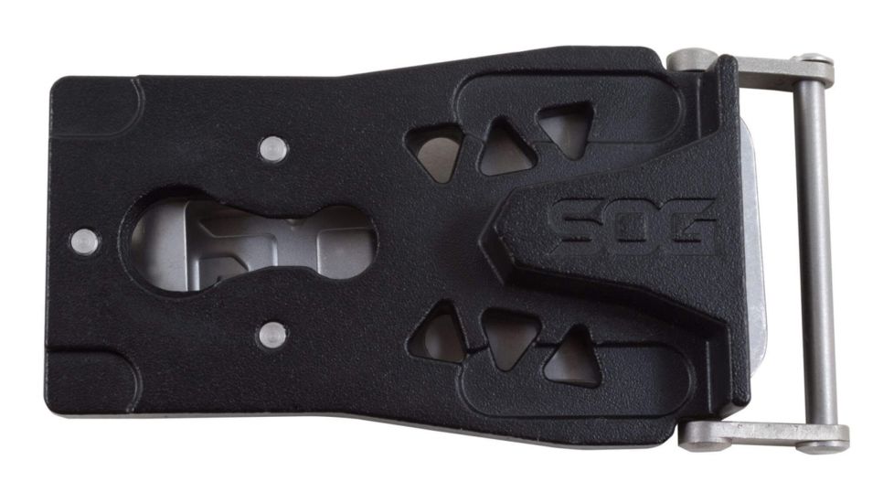 SOG Specialty Knives &amp; Tools Sync I Traveler Detachable Multi - Tool with Belt Buckle, 11 Tools, 4.4in, Black, SN1002-CP