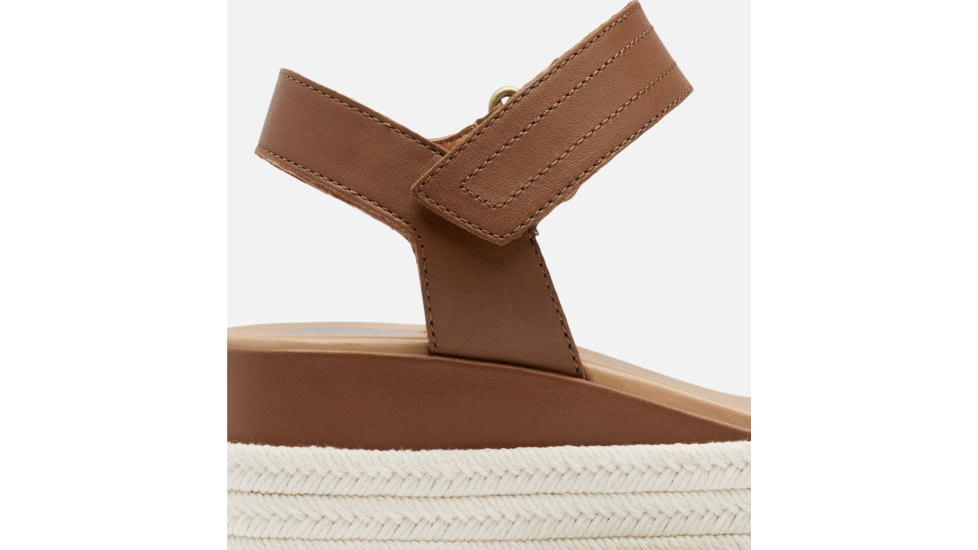 Sorel Cameron Flatform Leather Sandals - Womens, Velvet Tan/Chalk, 9.5 US, 1999471-242-9.5