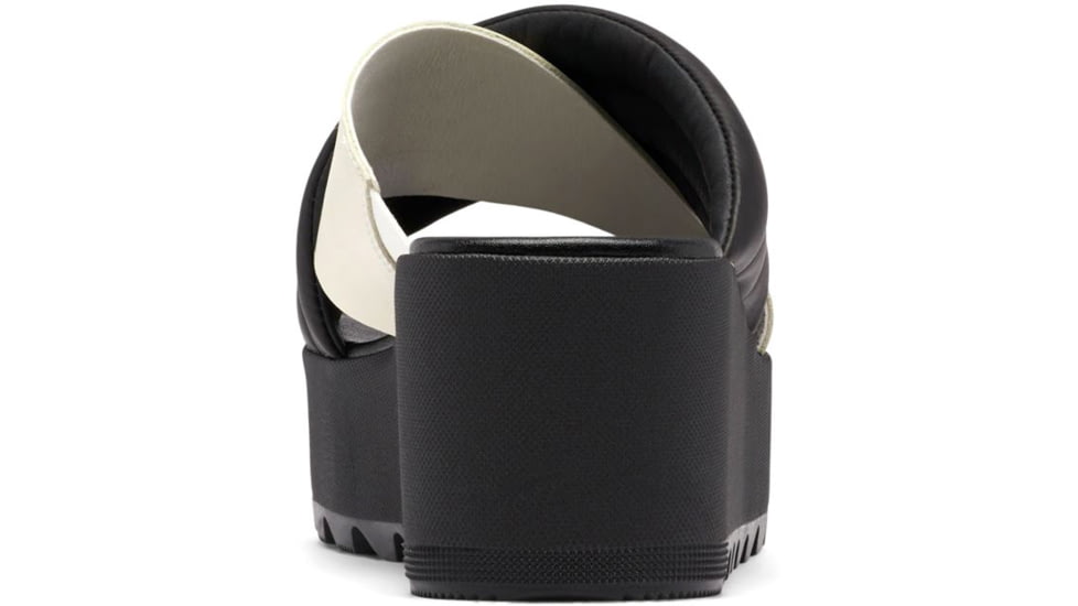 Sorel Cameron Flatform Puff Mule Sandals - Womens, Black/Sea Salt, 7 US, 2030451-010-7