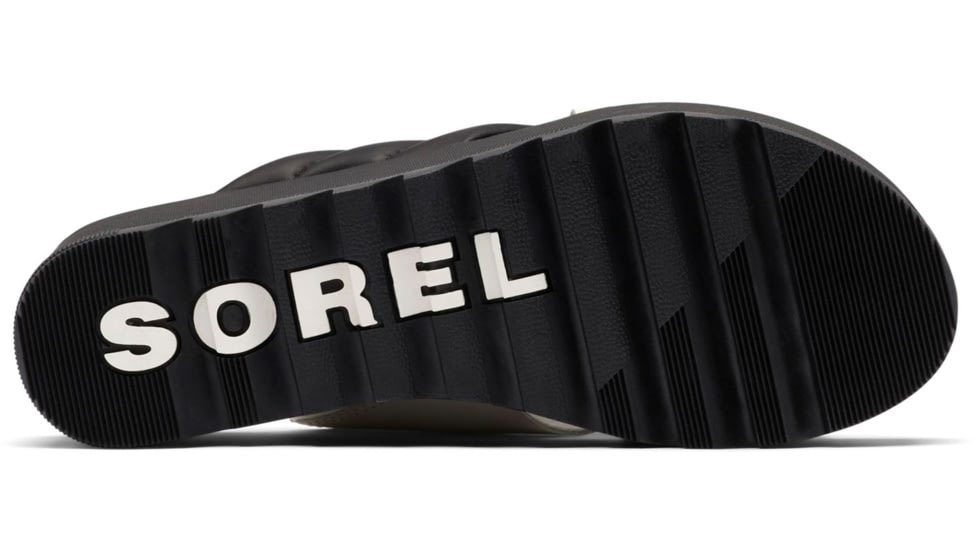 Sorel Cameron Flatform Puff Mule Sandals - Womens, Black/Sea Salt, 7 US, 2030451-010-7