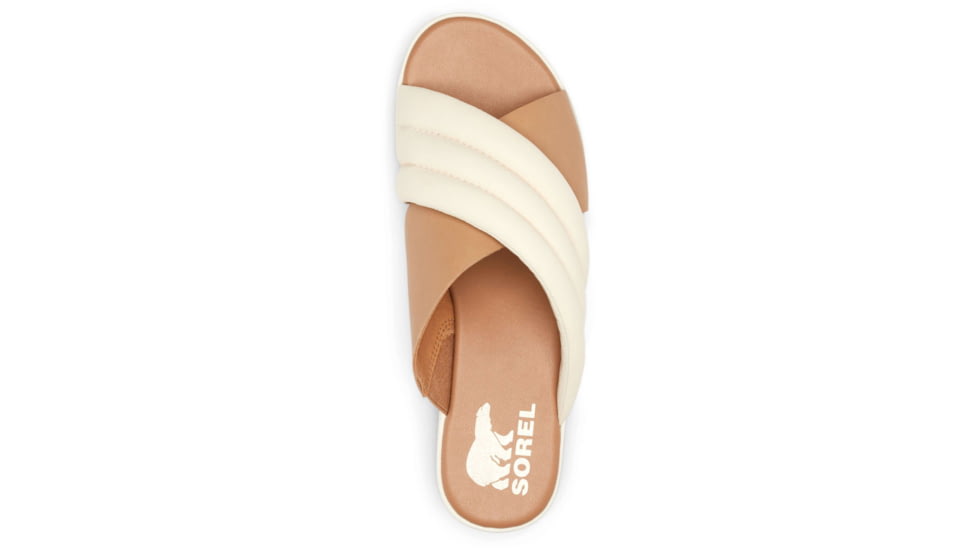 Sorel Cameron Flatform Puff Mule Sandals - Womens, Chalk/Honest Beige, 8.5 US, 2030451-191-8.5