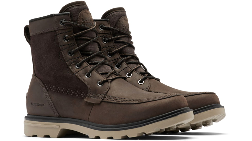Sorel Carson Storm Waterproof Boot - Mens, Blackened Brown, Khaki II, 9.5, 2028241-205-9.5