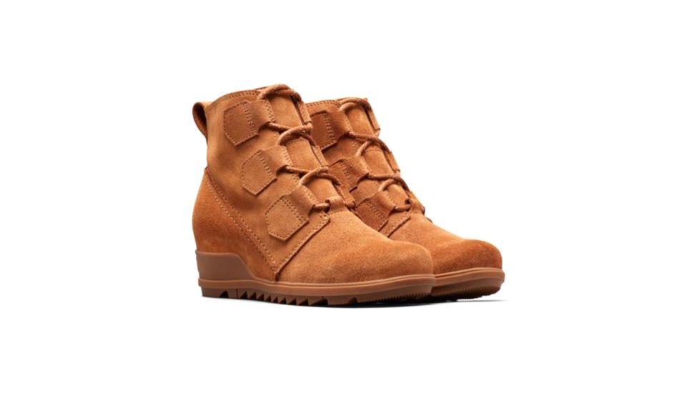 Sorel Evie Lace-Up Boots - Womens, Suede Camel Brown, 10.5, 1870421224-10.5