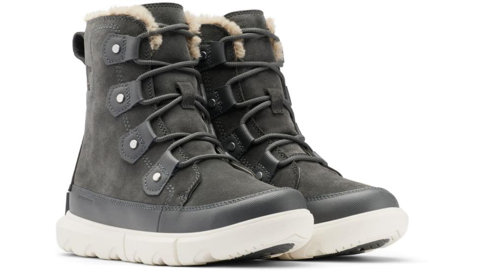 Sorel Explorer II Joan Faux Fur Waterproof Winter Boot - Womens, Grill, Fawn, 8.5, 1951631028-8.5
