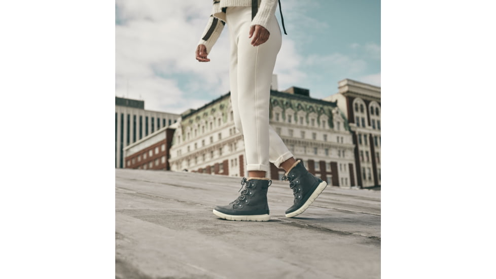 Sorel Explorer II Joan Faux Fur Waterproof Winter Boot - Womens, Grill, Fawn, 8.5, 1951631028-8.5