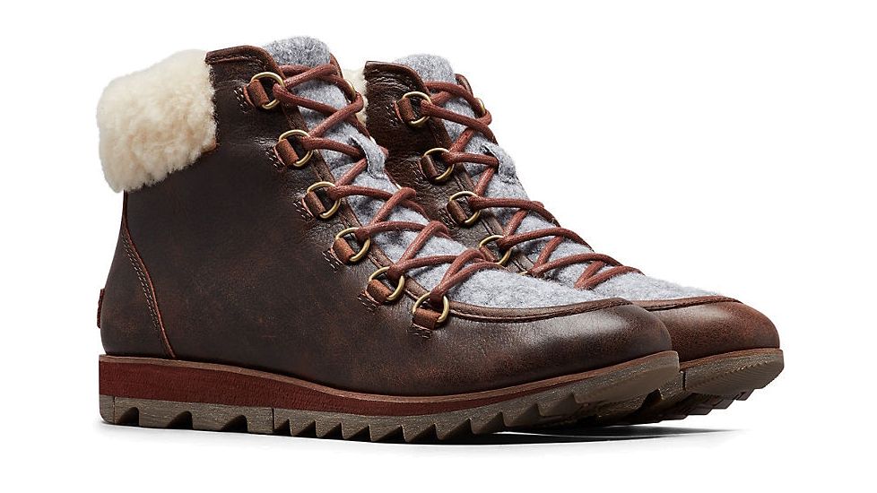 Sorel Harlow Lace Cozy - Womens, Felt Burro, 6, 1876401282-6