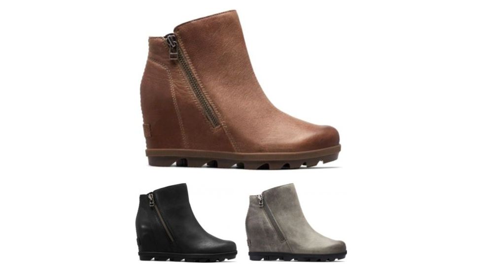 Sorel Joan Of Arctic Wedge II Zip Boots - Women's, Ash Brown, Black, Quarry