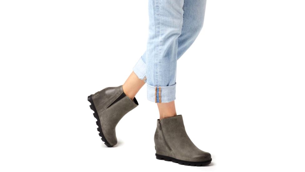 Sorel Joan Of Arctic Wedge II Zip Bootie - Womens, Quarry, 10 US, 1870231052-10