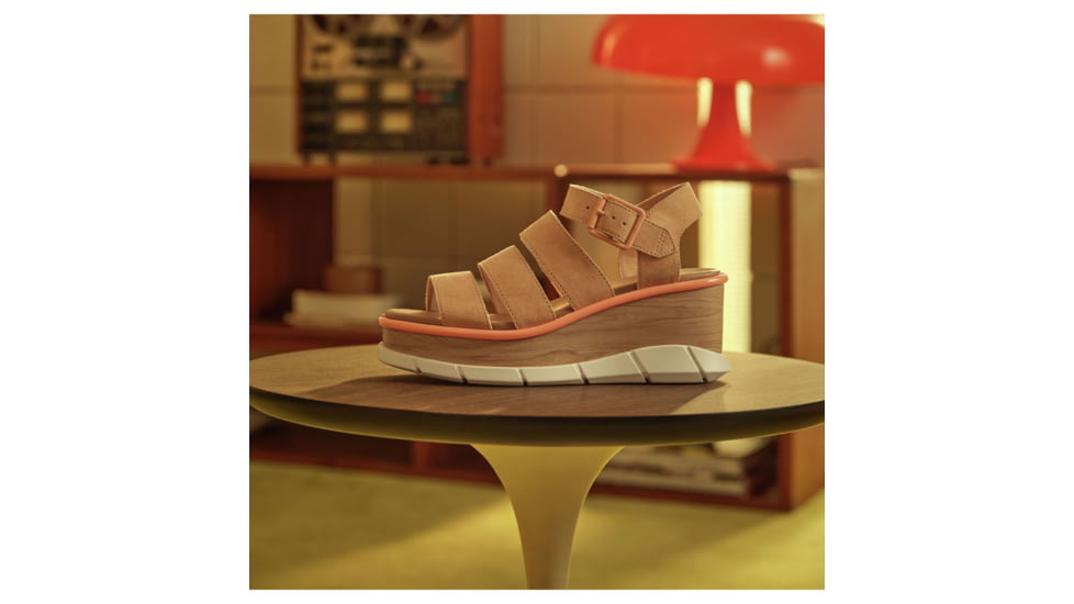 Sorel Joanie III Ankle Strap Wedge Sandals - Womens, Faded Spark/White, 8 US, 1999401-877-8