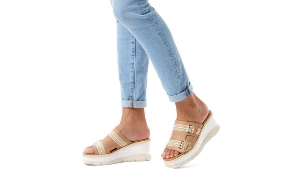 Sorel Joanie III Slide Sandals - Womens, Honest Beige/Chalk, 7.5 US, 2030431-246-7.5