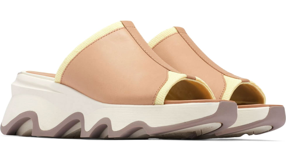 Sorel Kinetic Impact Slide High Sandals - Womens, Honest Beige/Chalk, 7.5 US, 2030471-246-7.5