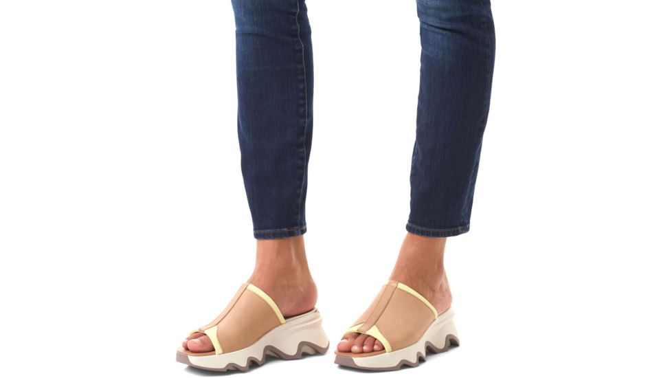 Sorel Kinetic Impact Slide High Sandals - Womens, Honest Beige/Chalk, 7.5 US, 2030471-246-7.5