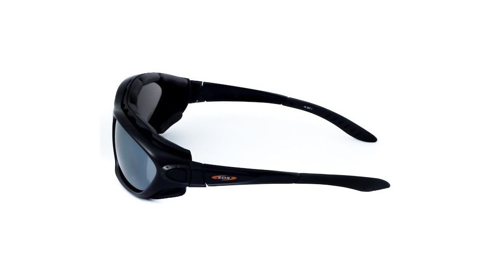 Sos Gripz Riders / Rambler Sunglasses, Frame - Matte Black Tr-90 W/ Temples And Strap / Lens - Pc Z87.1, Smoke /fm