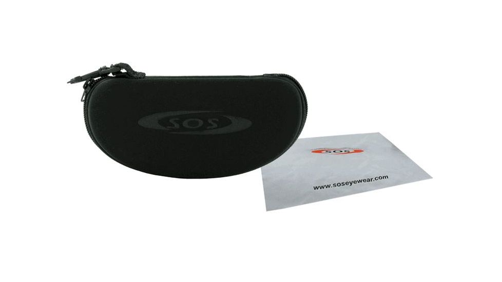 Survival Optics Sunglasses Gripz Riders/Thrasher Sunglasses, Black/Black Eva Foam Pad Frame, SOS Logo, Pc Photochrom Anti Fog Orange/Smoke Lens 7552