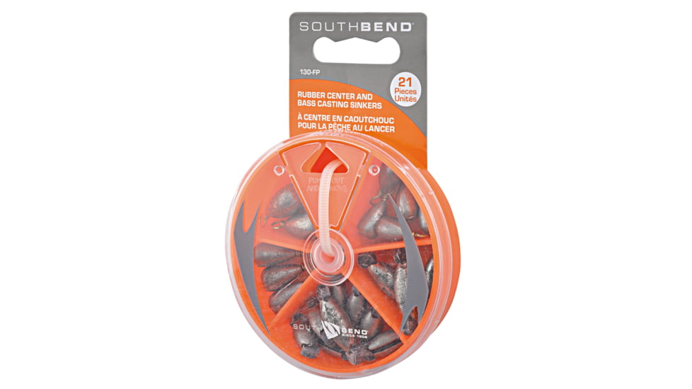 South Bend All In 1 Rubber Center Bass Casting Assortment w/Dial Box, 130-FP