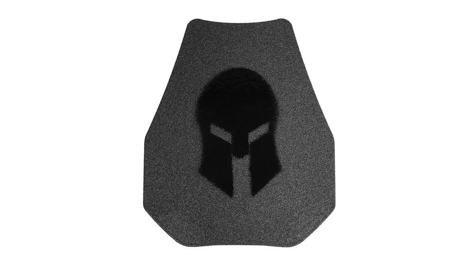 Spartan Armor Systems AR500 Omega Steel Core Body Armor Swimmers Cut Set Of Two, Single Curve, Base Coat, Black, 11x14 SAS-AR5001114-SW