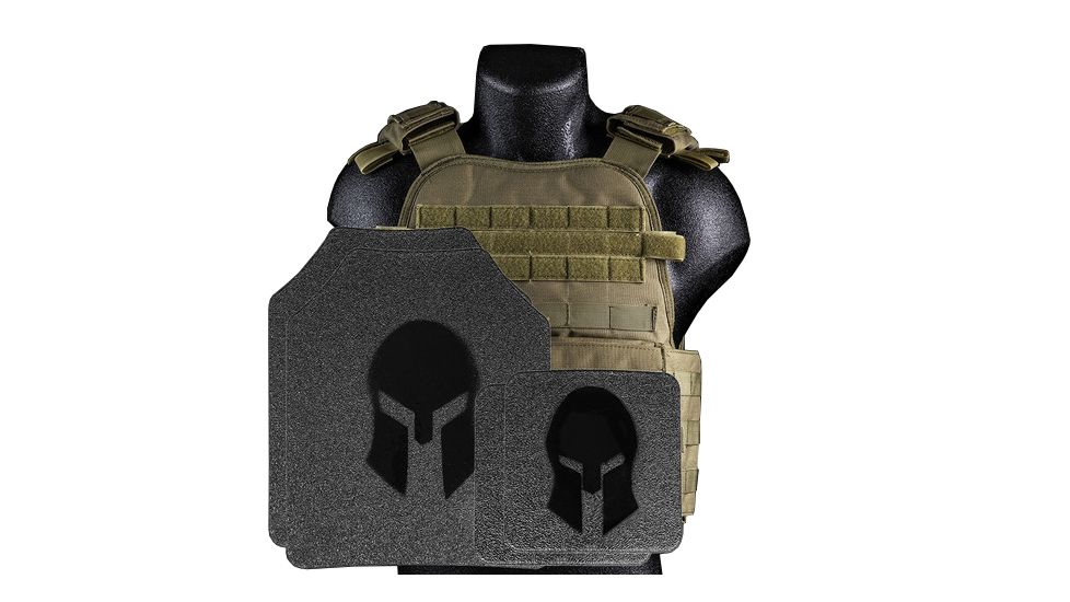 Spartan Armor Systems Armor/condor Mopc Plate Carrier And AR550 Level III+ Body Armor Platform Single Curve, Base Coat, OD Green, Medium-2XL SAS-PKG550-MOPC-OD-KIT