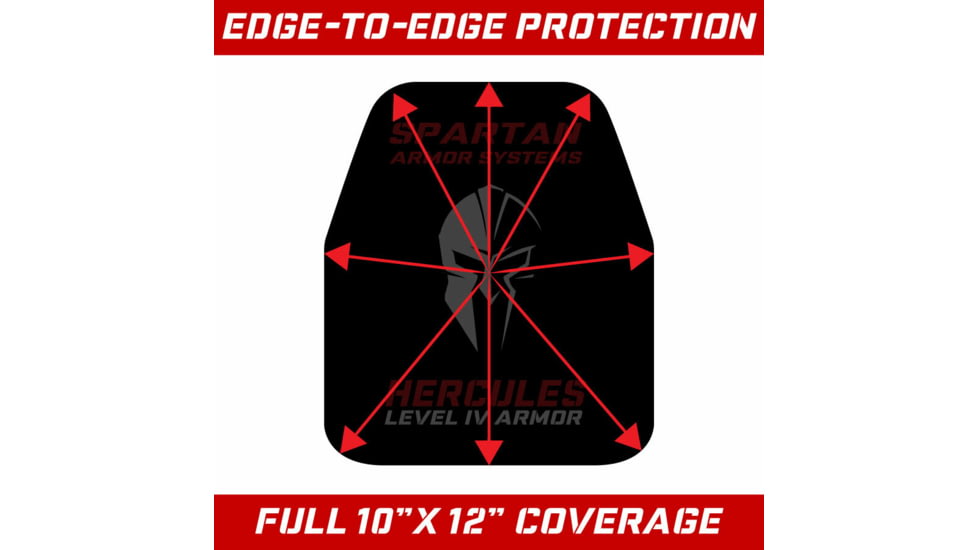 Spartan Armor Systems Hercules Level IV Ceramic Body Armor Set of Two, Black, 10x12, SAS-IV-BT-MC