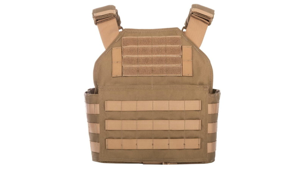 Spartan Armor Systems Shooters Cut Plate Carrier, Medium/Extra Large, Tan, Adjustable, SAS-SHPC-TAN