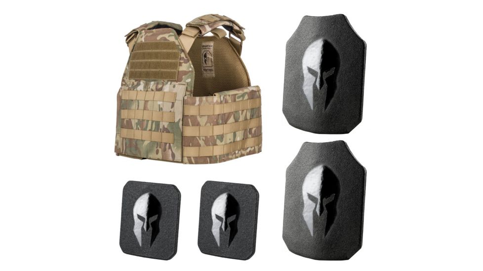 Spartan Armor Systems Spartan Armor/Sentinel Plate Carrier and AR550 Level III+ Body Armor Package, Multi-Cam, Adjustable, SAS-PKG550-STNL-MC-KIT, SAS-PKG550-STNL-MC-KIT