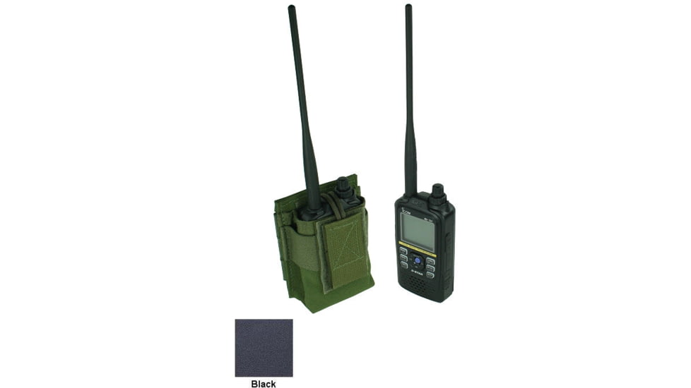 Specter Gear Belt Mounted Radio Pouch, Fits Icom ID-51, Black, 1224 BLK