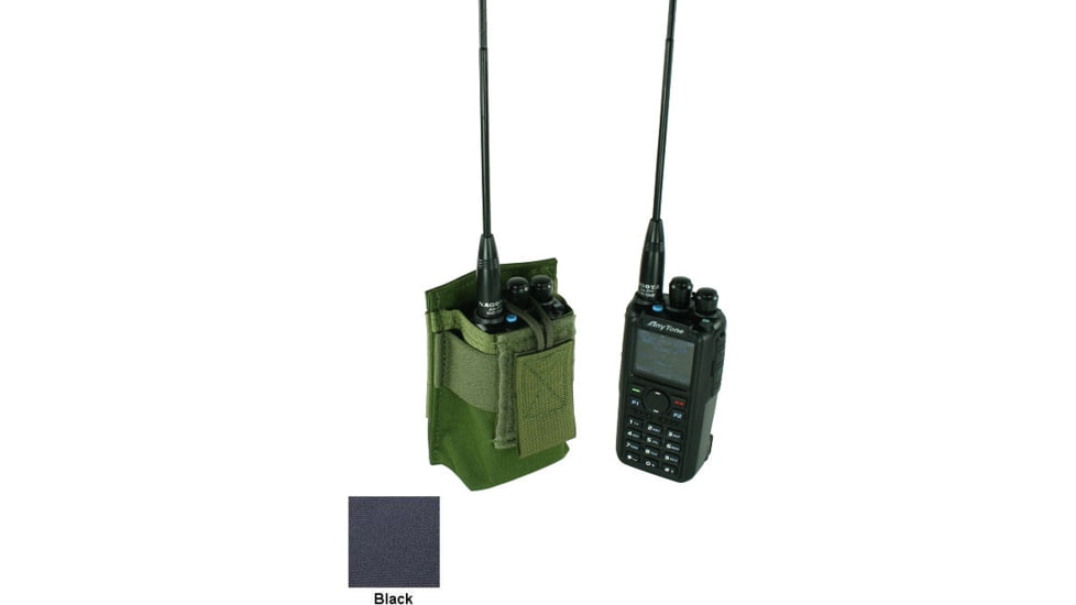 Specter Gear MOLLE Radio Pouch, Fits Anytone AT-D878UV / AT-D868UV, Black, 1225 BLK