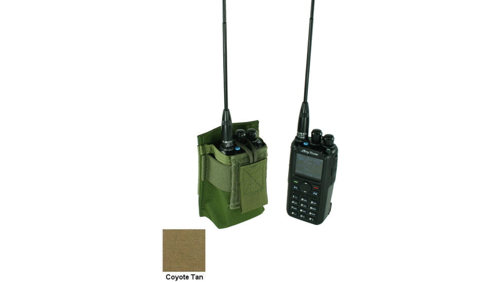 Specter Gear MOLLE Radio Pouch, Fits Anytone AT-D878UV / AT-D868UV, Coyote, 1225 COY